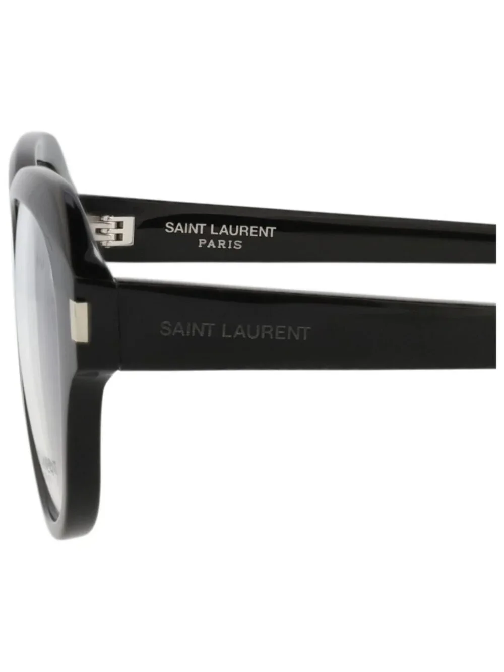 New Saint Laurent Women's Eyeglasses Round Oval Acetate Frame Unisex Black Black